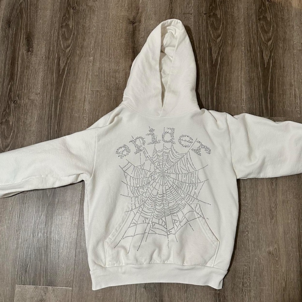White Spider hoodie with diamond